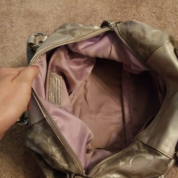 Silver Coach Handbag - Picture 5 of 5